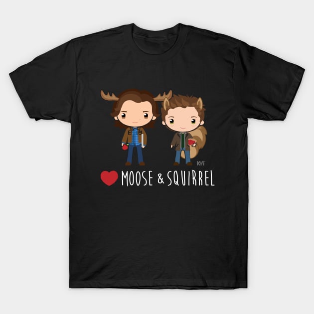 Love Moose & Squirrel - Supernatural T-Shirt by KYi